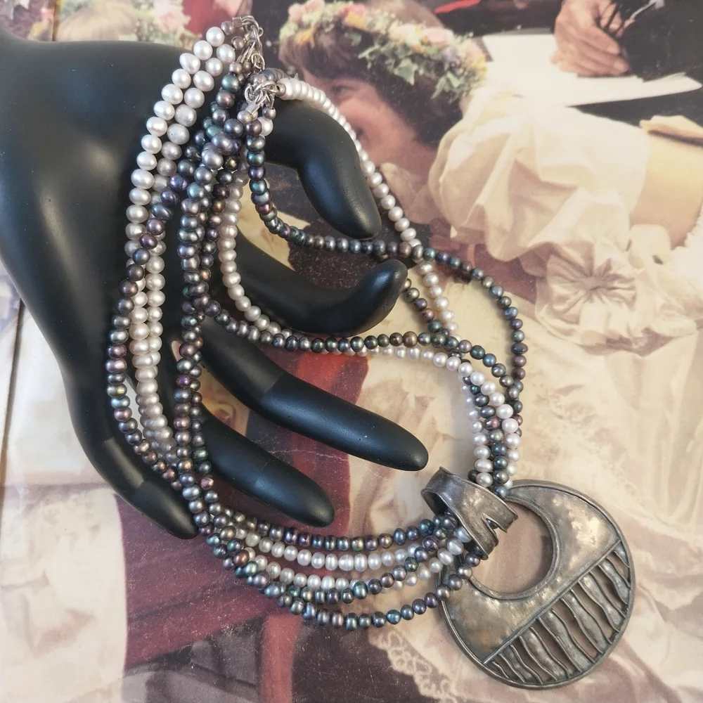 Silpada Sterling Silver Pearl Necklace - Picture 15 of 16